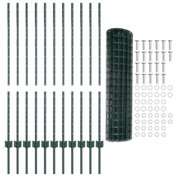 3336051_4.jpg vidaXL Sada záhradného plotu 2 ks Zelená Polyetylén 25 x 1.2 m Odolné – Obrázok 4