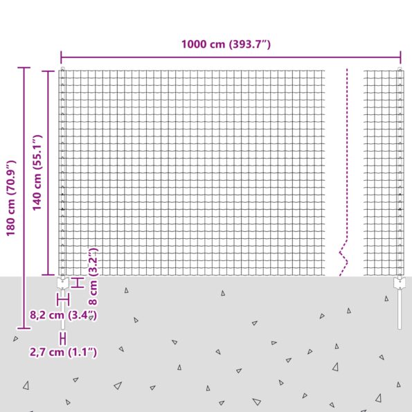 3336059_11.jpg vidaXL Záhradný plot Sada 2 Sivý Kov Štandardný Trvácny – Obrázok 11