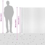vidaXL Záhradný plot Sada 2 Sivý Kov Štandardný Trvácny – Obrázok 13