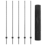 vidaXL súprava záhradného plotu Súprava 2 Sivá Pozinkovaná oceľ – Obrázok 4