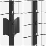 vidaXL súprava záhradného plotu Súprava 2 Sivá Pozinkovaná oceľ – Obrázok 7