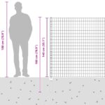 vidaXL Sada na plot Sada 2 Sivá Kov 10 x 1.4 m Trvácna Záhradný plot – Obrázok 13