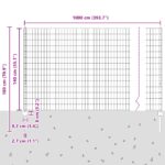 vidaXL Záhradný plot Sada 2 Sivá Kov 10 x 1,4 metra – Obrázok 11