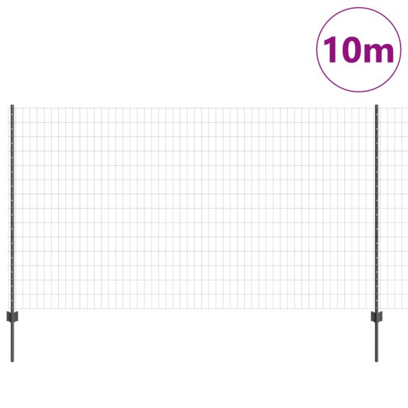 3336075_3.jpg vidaXL Záhradný plot Sada 2 Sivá Kov 10 x 1,4 metra – Obrázok 3