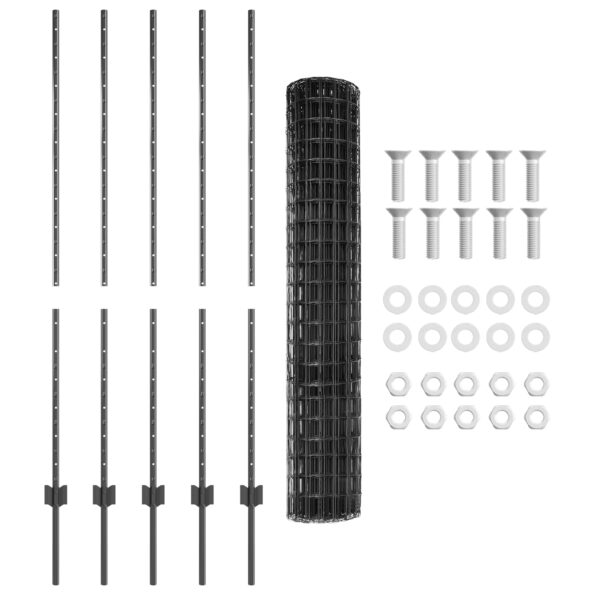 3336075_4.jpg vidaXL Záhradný plot Sada 2 Sivá Kov 10 x 1,4 metra – Obrázok 4