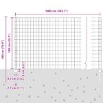 vidaXL Euro plot s 10 U stĺpikmi sivý 1.4x10 m oceľ – Obrázok 11