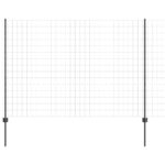 vidaXL Euro plot s 10 U tyčami sivý 1.6x10 m oceľ – Obrázok 2