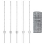 vidaXL Súprava záhradného oplotenia  Sada 2 Galvanizovaná oceľ 10 x 0.8 m – Obrázok 4