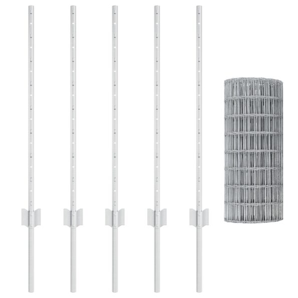 3336162_4.jpg vidaXL Súprava záhradného oplotenia  Sada 2 Galvanizovaná oceľ 10 x 0.8 m – Obrázok 4