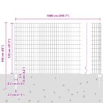 vidaXL Záhradný plot Sada 2 Galvanizovaná oceľ 10 x 1.2 metra Odolný – Obrázok 11