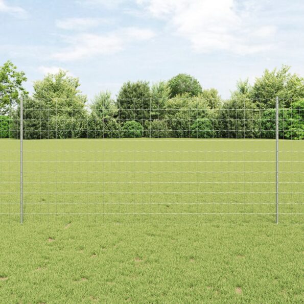 3336172_1.jpg vidaXL Záhradné oplotenie Set 2 Pozinkovaná oceľ 10 x 1.2 metra Odolné – Obrázok 1