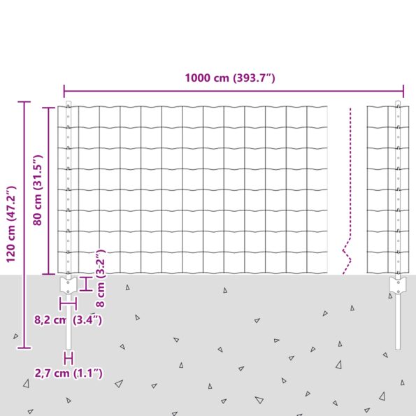 3336178_10.jpg vidaXL Sada záhradných plotov Sada 2 Pozinkovaná oceľ Veľká Trvácna – Obrázok 10