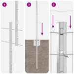 vidaXL Súprava záhradného plotu  Set 2 Pozinkovaná oceľ 10 x 1.2 m Odolná – Obrázok 10