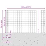 vidaXL Súprava záhradného plotu  Set 2 Pozinkovaná oceľ 10 x 1.2 m Odolná – Obrázok 11