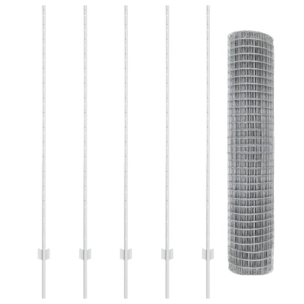 vidaXL Euro plotová súprava Sada 2 Pozinkovaná oceľ 10 x 1.6 metra – Obrázok 4