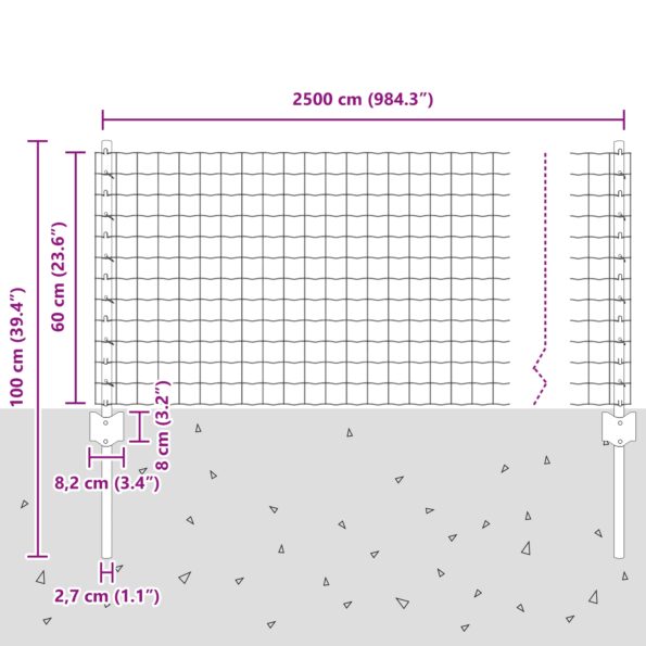 3336185_10.jpg vidaXL Euro plot sady Sada 2 Pozinkovaná oceľ 25 x 0,6 m Odolný – Obrázok 10