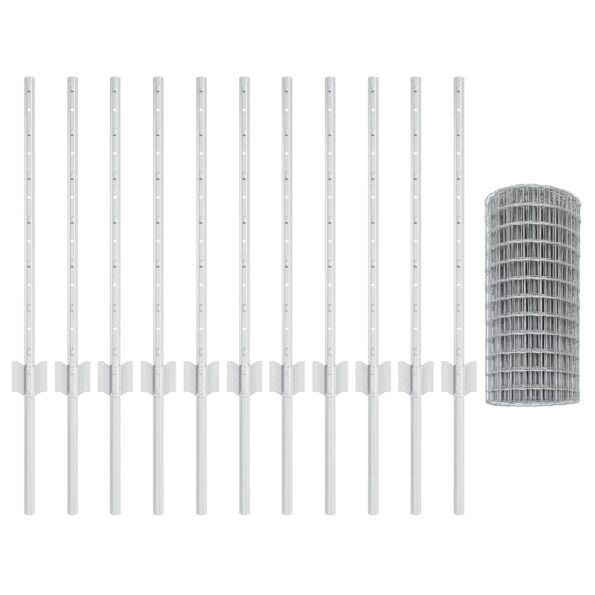 3336185_4.jpg vidaXL Euro plot sady Sada 2 Pozinkovaná oceľ 25 x 0,6 m Odolný – Obrázok 4
