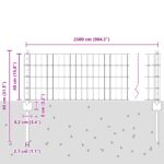 vidaXL Sada záhradných plotov  Sada 2 Pozinkovaná oceľ 25 x 0.4 m Trvácna – Obrázok 10