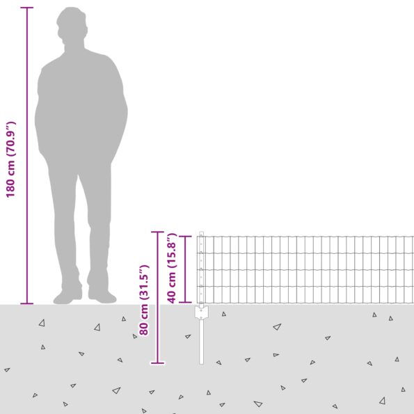 3336191_12.jpg vidaXL Sada záhradných plotov  Sada 2 Pozinkovaná oceľ 25 x 0.4 m Trvácna – Obrázok 12