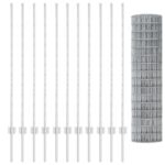 vidaXL euro sada plotov Sada 2 Pozinkovaná oceľ Veľká Pevná Sivý plot – Obrázok 5