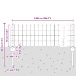 vidaXL Euro plot Sada 2 Pozinkovaná oceľ 25 x 0.4 m Pevný Euro plot – Obrázok 10