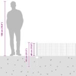 vidaXL Euro plot Sada 2 Pozinkovaná oceľ 25 x 0.4 m Pevný Euro plot – Obrázok 12