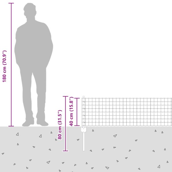vidaXL Euro plot Sada 2 Pozinkovaná oceľ 25 x 0.4 m Pevný Euro plot – Obrázok 12