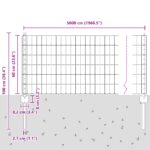 vidaXL Súprava záhradného plotu  Sada 2 Pozinkovaná oceľ 50 x 0.6 m – Obrázok 10