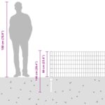 vidaXL Súprava záhradného plotu  Sada 2 Pozinkovaná oceľ 50 x 0.6 m – Obrázok 12