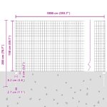 vidaXL Sada záhradných plotov Set 2 Galvanizovaná oceľ 10 x 1.5 m – Obrázok 11