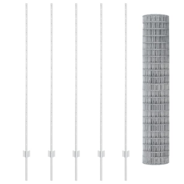 vidaXL Sada záhradných plotov Set 2 Galvanizovaná oceľ 10 x 1.5 m – Obrázok 5