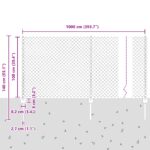 vidaXL Retiazkové oplotenie  s 10 U stĺpmi Zelená 1x10 m Oceľ – Obrázok 11