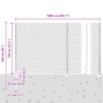 vidaXL retiazkové pletivo s 10 U stĺpikmi Zelené 1,2x10 m Oceľ – Obrázok 11