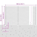 vidaXL Retiazkový plot  s 10 U stĺpmi Zelený 1.4x10 m Oceľ – Obrázok 11