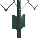 vidaXL Oplotenie z reťazovej väzby s 10 U stĺpikmi Zelené 0.4x10 m Oceľ – Obrázok 6