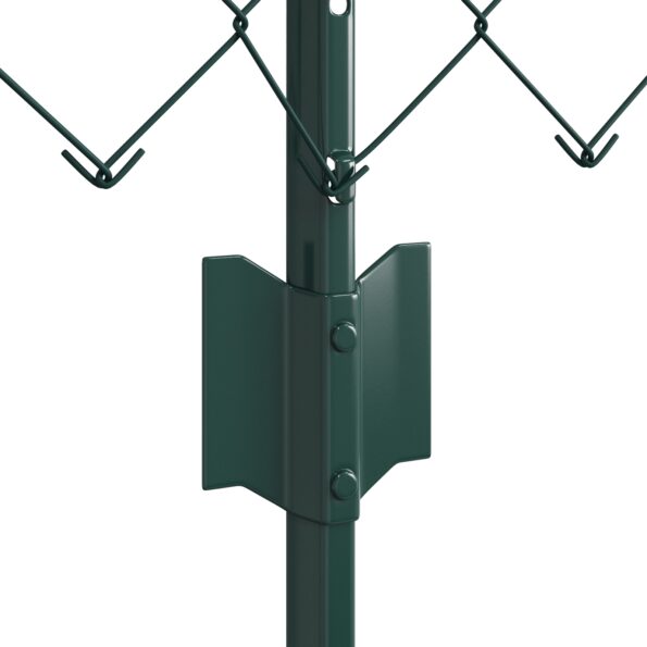 vidaXL Záhradný plot s 22 U stĺpikmi Zelený 0.4x25 m Oceľ – Obrázok 6