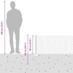 vidaXL reťazový plot s 22 U stĺpikmi Zelený 0.6x25 m Oceľ – Obrázok 12