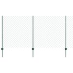 vidaXL Pletivový plot s 22 U stĺpikmi zelený 1.2x25 m oceľový – Obrázok 2