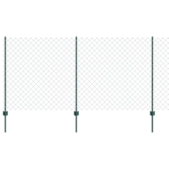 vidaXL Pletivový plot s 22 U stĺpikmi zelený 1.2x25 m oceľový – Obrázok 2