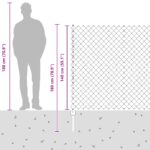 vidaXL Reťazové oplotenie  s 22 U stĺpikmi Zelené 1.4x25 m Oceľ – Obrázok 13