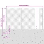 vidaXL Retiazkový plot  s 22 U stĺpmi, Zelená 1.6x25 m, Oceľ – Obrázok 11