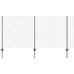 vidaXL Sivý reťazový plot s 20 U stĺpmi 1.2x10 m Oceľ – Obrázok 2