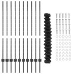vidaXL Sivý reťazový plot s 20 U stĺpmi 1.2x10 m Oceľ – Obrázok 4