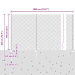 vidaXL reťazový plot so 20 U stĺpikmi sivý 1.6x10 m oceľ – Obrázok 10