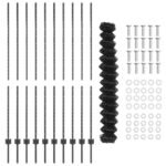 vidaXL reťazový plot so 20 U stĺpikmi sivý 1.6x10 m oceľ – Obrázok 3