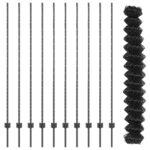 vidaXL reťazový plot so 20 U stĺpikmi sivý 1.6x10 m oceľ – Obrázok 4