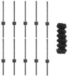 vidaXL Reťazový plot  s 10 U stĺpikmi Sivá 0.4x10 m Oceľ – Obrázok 4