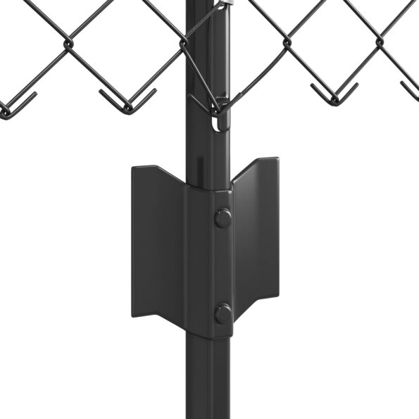 3336274_6.jpg vidaXL Reťazové oplotenie  s 22 U stĺpmi Sivá 0.6x25 m Oceľ – Obrázok 6