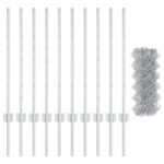 vidaXL Reťazový plot  s 10 U stĺpikmi strieborný 0.8x10 m oceľ – Obrázok 4