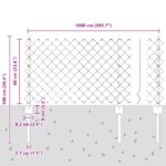 vidaXL Oplotenie z reťazí  s 10 U stĺpikmi strieborné 0.6x10 m oceľ – Obrázok 10